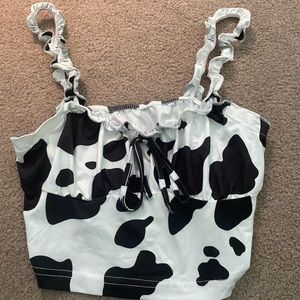 cow print crop top